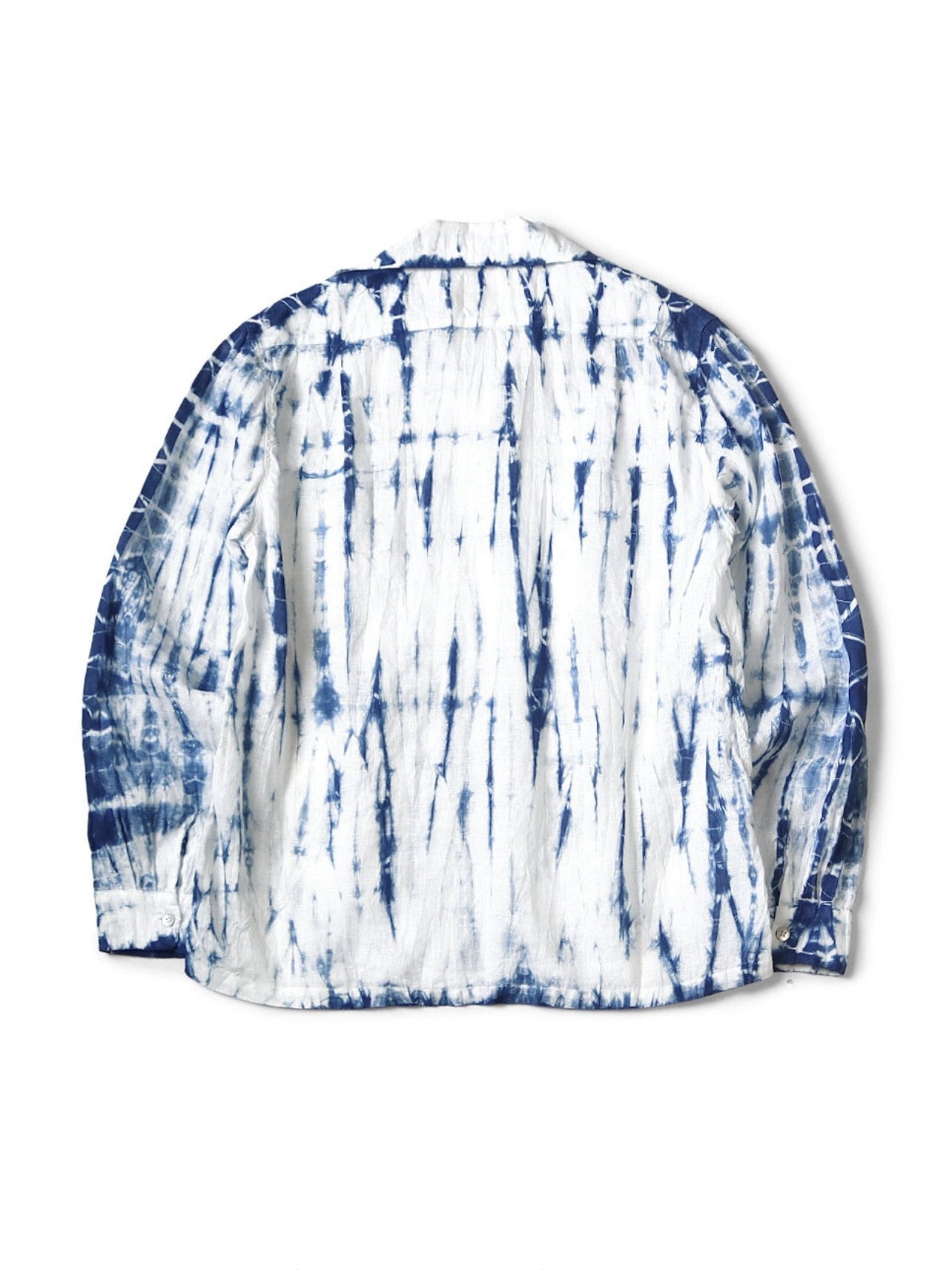 Kapital 25AW Kazuhiro Hirata Cotton-Linen Tie-Dye Pleated Shirt – Loose, Turn-Down Collar, Japanese Style