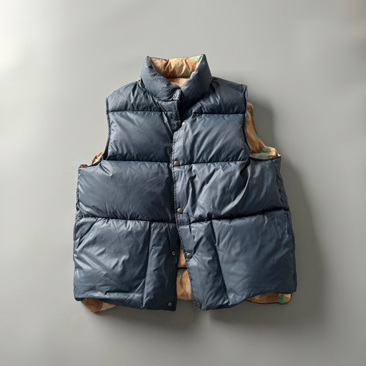 Men's Reversible 90% White Duck Down Camouflage Vest