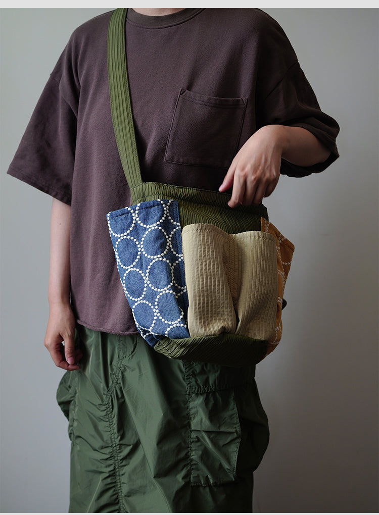 Original Patchwork Large Capacity Crossbody Bag Retro New Chinese Style Embroidered Tote Bag for Women