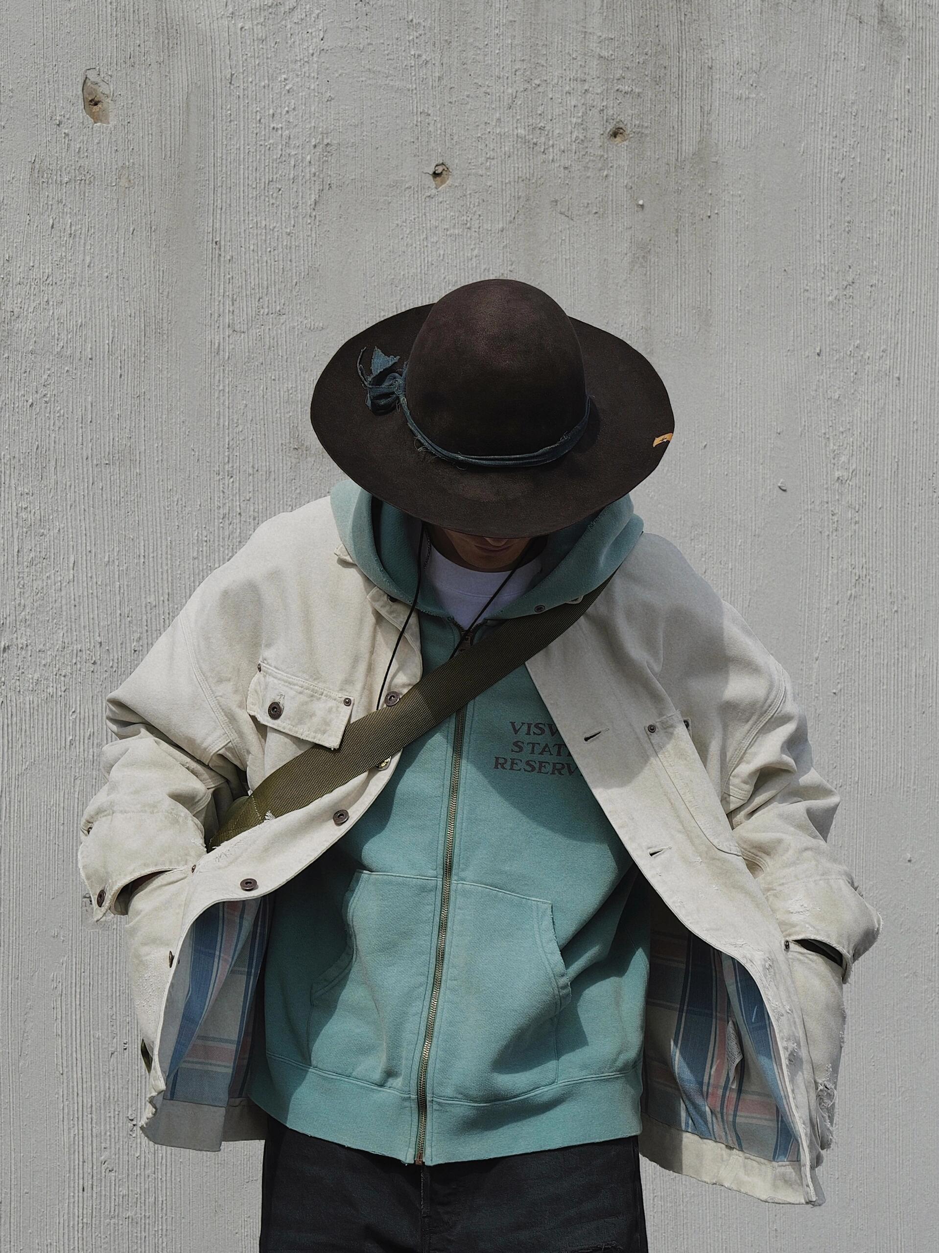 Japanese Trend All-Cotton Washed Vintage Distressed Zipper Hoodie