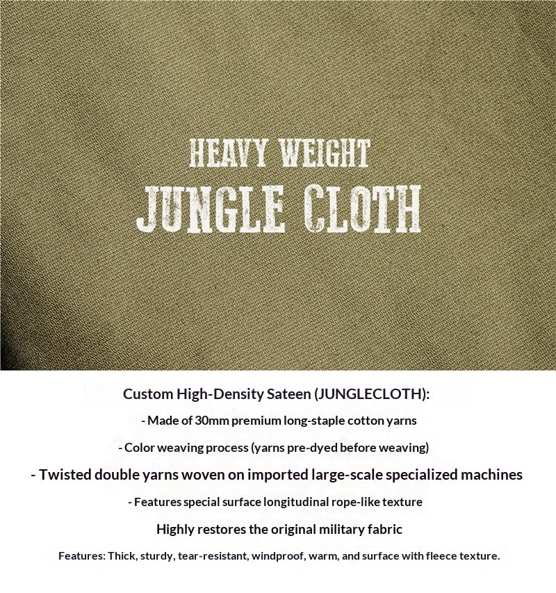 Heavy Wool Hooded Deck Parka – Long Padded Military-Style Jacket