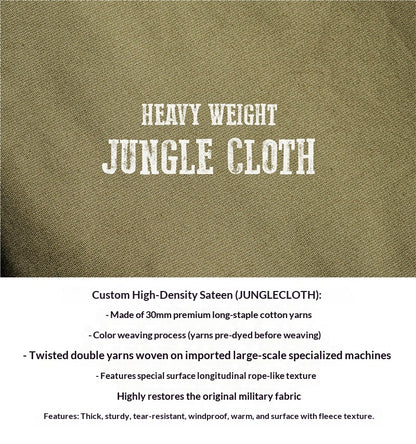 Heavy Wool Hooded Deck Parka – Long Padded Military-Style Jacket