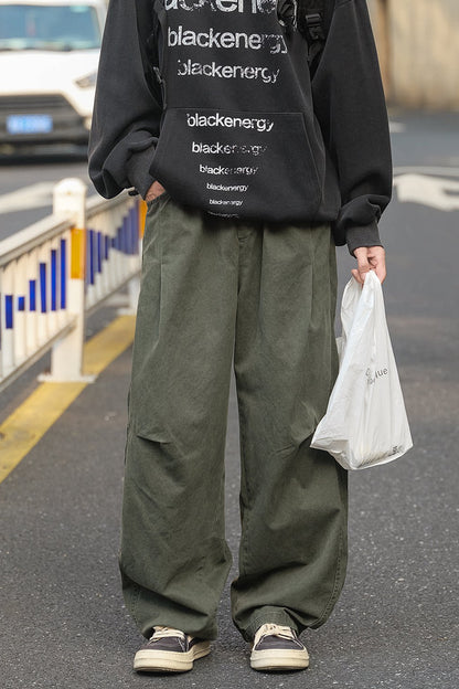 Cotton Utility Pants – Washed Finish & Panel Seams | Yamalinclothes