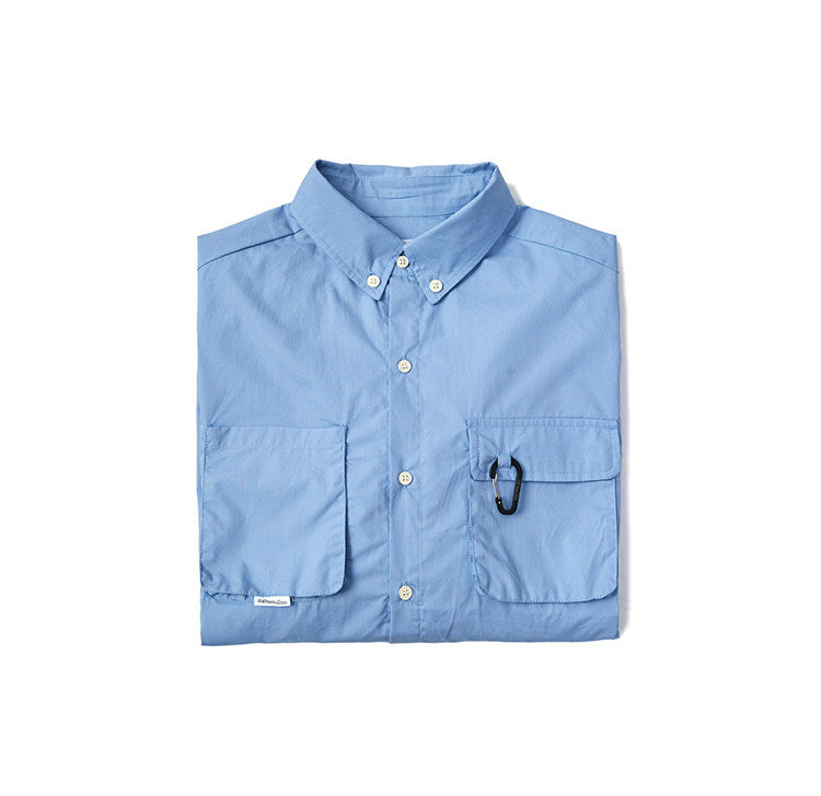 Japanese Retro Outdoor Multi-Pocket Tooling Shirt – Loose Long-Sleeve Unisex Cityboy Top – Japanese vintage | yamalin clothes | Yamalinclothes