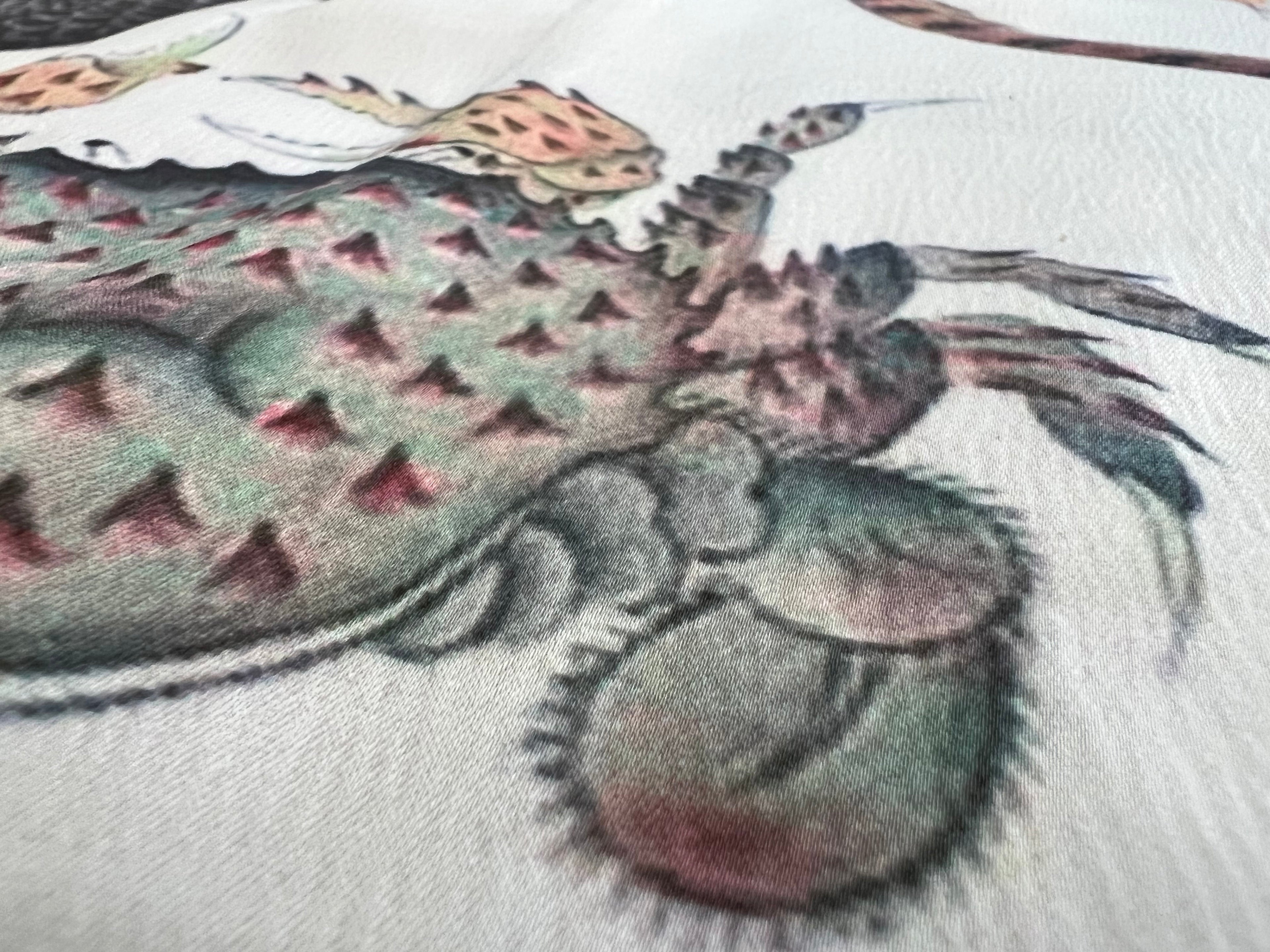 Ukiyoe patchwork style loose pendant Hawaiian Cuban collar print Alohashirt short-sleeved shirt