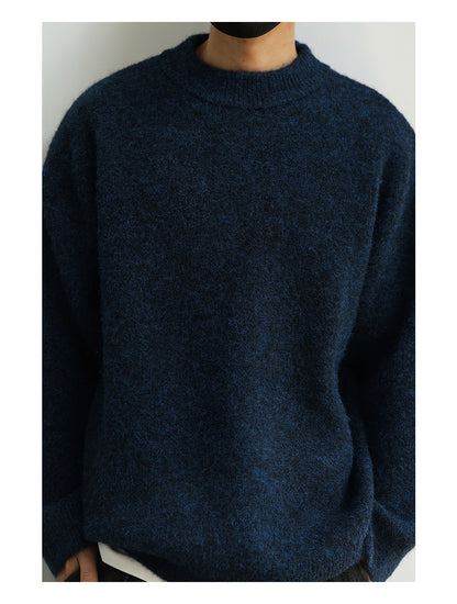Wool Crew Neck Pullover Sweater – Japanese Warm Loose Unisex