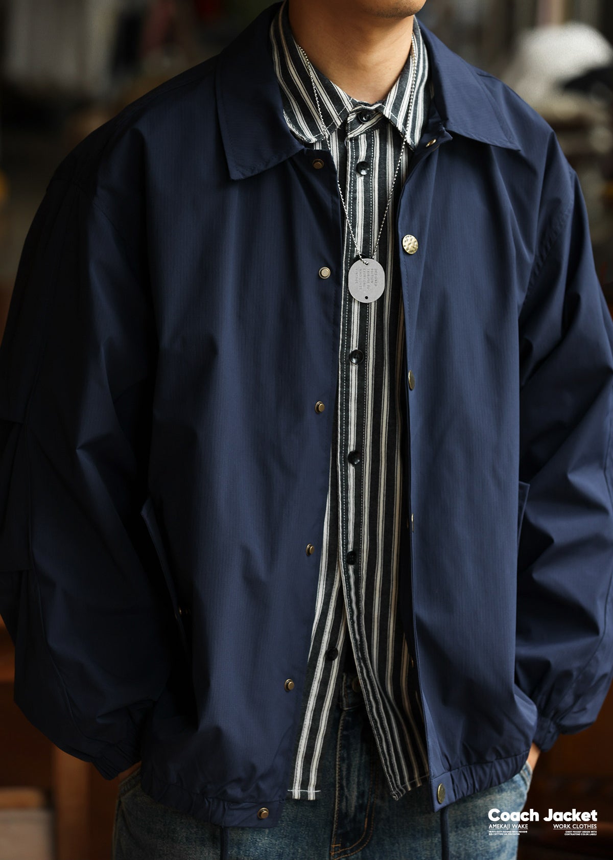 Coach Jacket – Snap Front & Drawstring Hem | Yamalinclothes