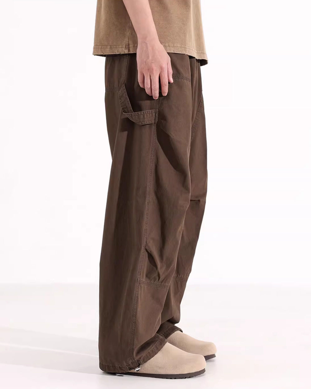 American Vintage Wide-Leg Cargo Pants – Loose Unisex Casual Spring Summer