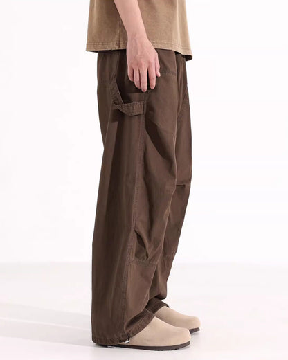 American Vintage Wide-Leg Cargo Pants – Loose Unisex Casual Spring Summer
