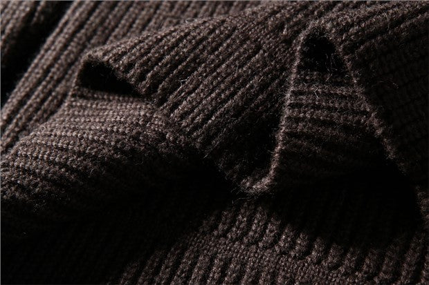 X01 Thickened!  All wool!  Export Europe and America men's foreign trade factory cut label tail goods knitted sweater winter coat