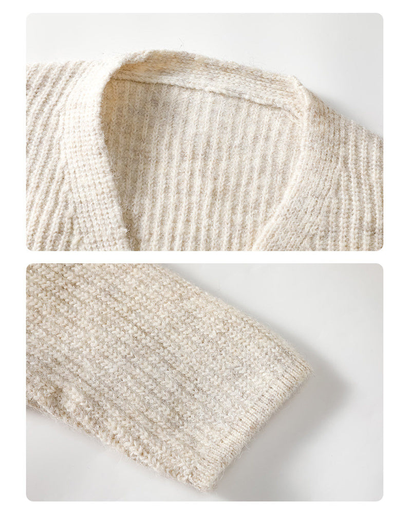 Japanese Woolen Knit Cardigan – Lazy Style Men's Sweater – Japanese vintage | yamalin clothes | Yamalinclothes