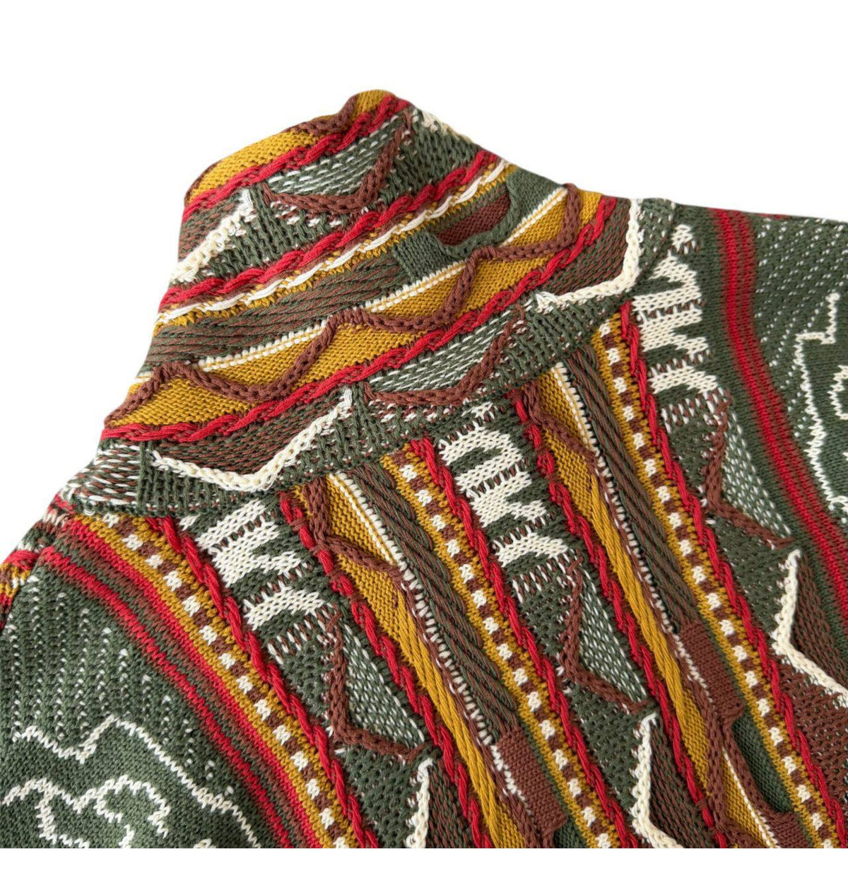 Cotton Jacquard Cardigan – Textured Open Front | Yamalin clothes | Vintage workwear outfit for men