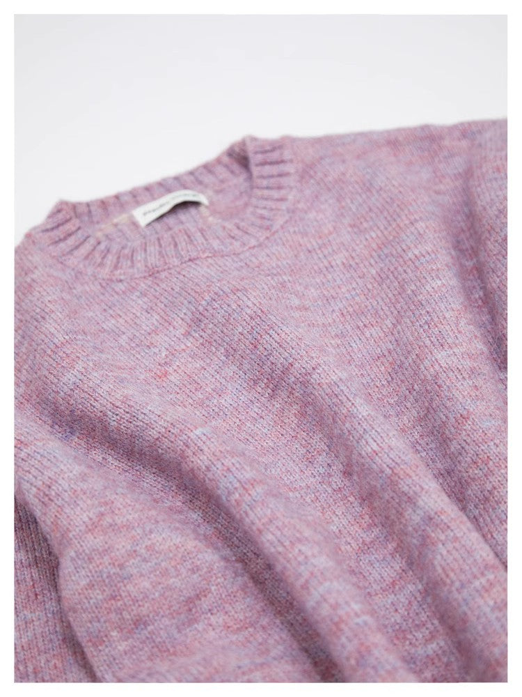 Japanese retro bone knitted sweater pullover