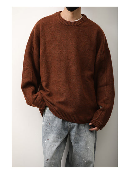 Japanese Crew Neck Knit Sweater – Unisex Base Layer Top – Japanese vintage | yamalin clothes | Yamalinclothes