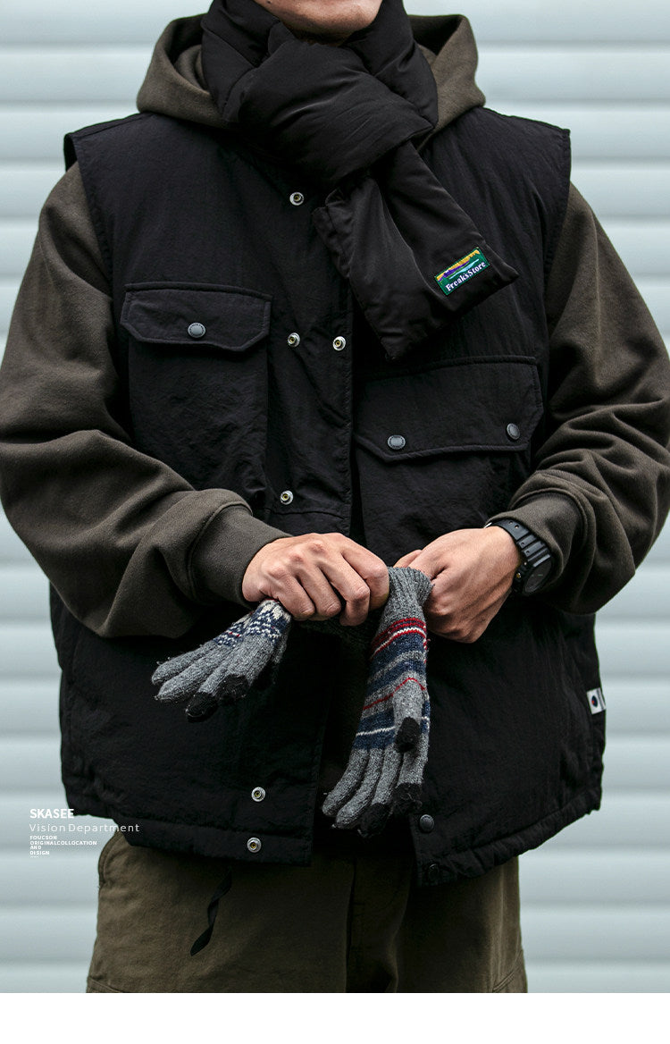 Multi-Pocket 90 Duck Down Vest – Mountain Outdoor Loose Warm Unisex – Vests | japanese streetwear | vintage workwear | unisex | Yamalinclothes