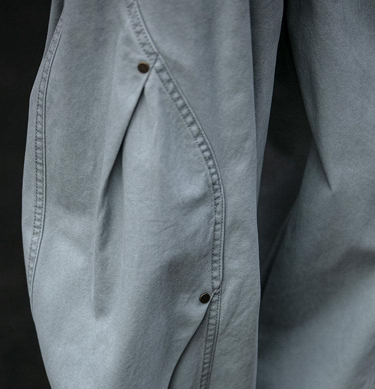 American Vintage Heavyweight Double Pleated Cargo Pants – Wide Leg Drawstring Workwear Trousers for Men | Japanese vintage | yamalin clothes | Yamalinclothes