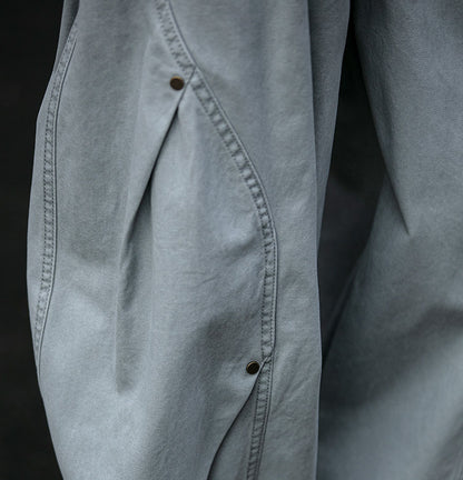 American Vintage Heavyweight Double Pleated Cargo Pants – Wide Leg Drawstring Workwear Trousers for Men | Japanese vintage | yamalin clothes | Yamalinclothes