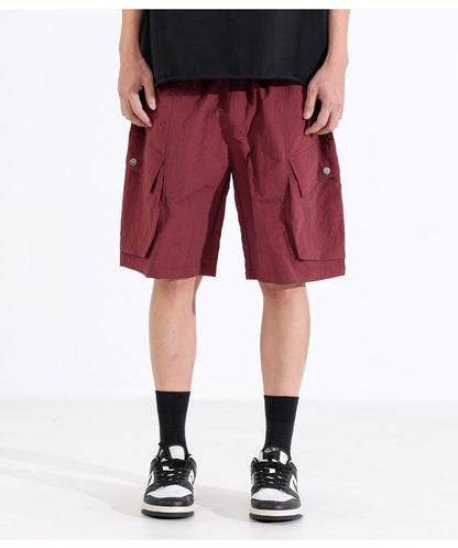 Quick-drying cargo paratrousers, sports shorts, men's summer new style, thin, loose, wide-leg casual mid-length pants | Japanese vintage | yamalin clothes | Yamalinclothes