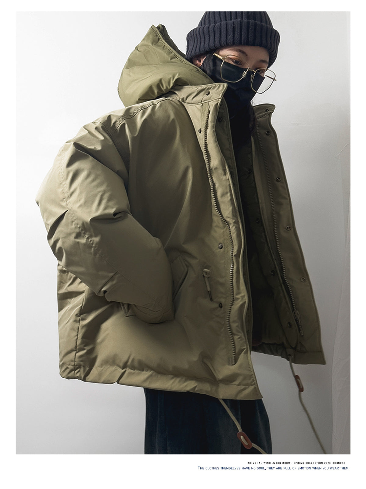 Hooded Padded Jacket – Oversized Drawstring Fit | Yamalinclothes