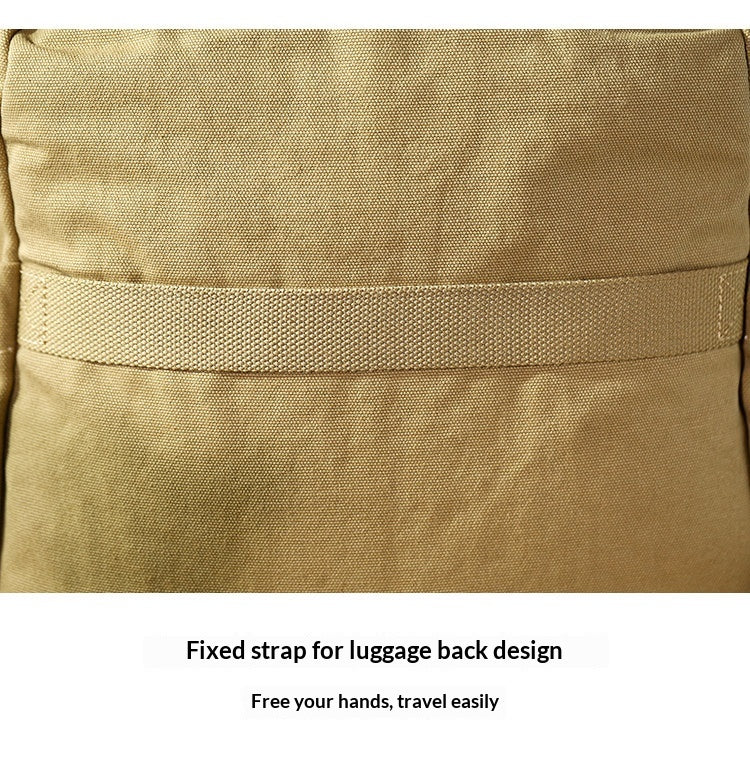 Japanese Canvas Leather Trim Backpack – Large Capacity Laptop Travel Bag – Japanese vintage | yamalin clothes | Yamalinclothes