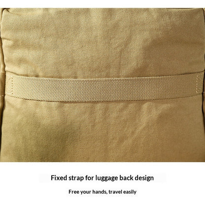 Japanese Canvas Leather Trim Backpack – Large Capacity Laptop Travel Bag – Japanese vintage | yamalin clothes | Yamalinclothes