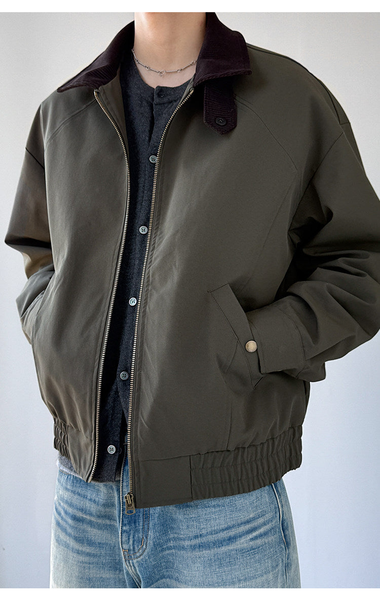 Patchwork Stand-Collar Cargo Jacket – Adjustable Lapel Oversized – Japanese vintage | fall outfits 2026 | fall winter outfits | classy winter outfits | lazy comfy outfits | japanese streetwear | vintage workwear | yamalin clothes | Yamalinclothes