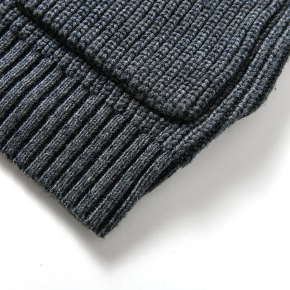 90% Wool Stand-Collar Knit Sweater – Thickened Oversized Unisex