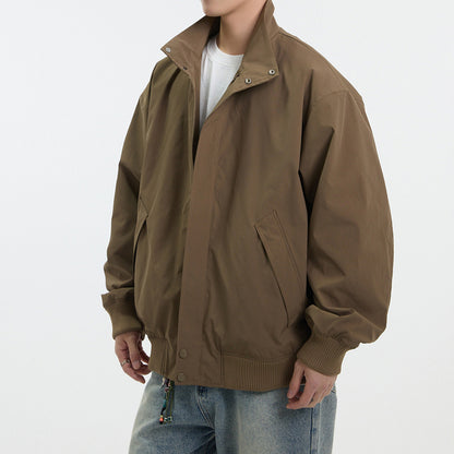 Autumn and winter American flying Harrington jacket men's stand-up collar baseball couple khaki cleanfit padded jacket | Japanese vintage | yamalin clothes | Yamalinclothes