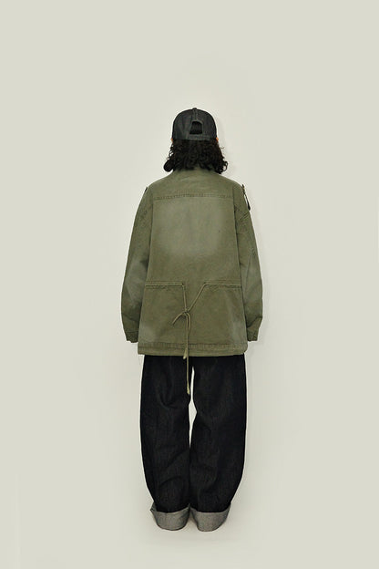 Washed M65 Cargo Jacket – Oversized Military Vintage Coat