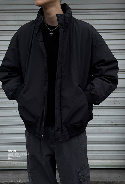 Duck Down Jacket – Stand Collar & Ribbed Hem | Yamalinclothes