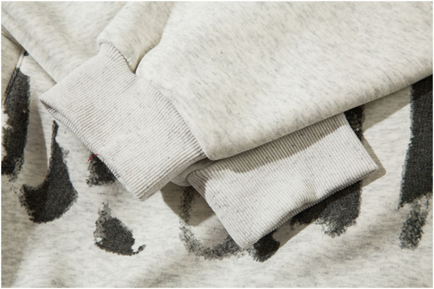Fuzzy Letter Print Fleece Hoodie – Heavy Oversized Unisex