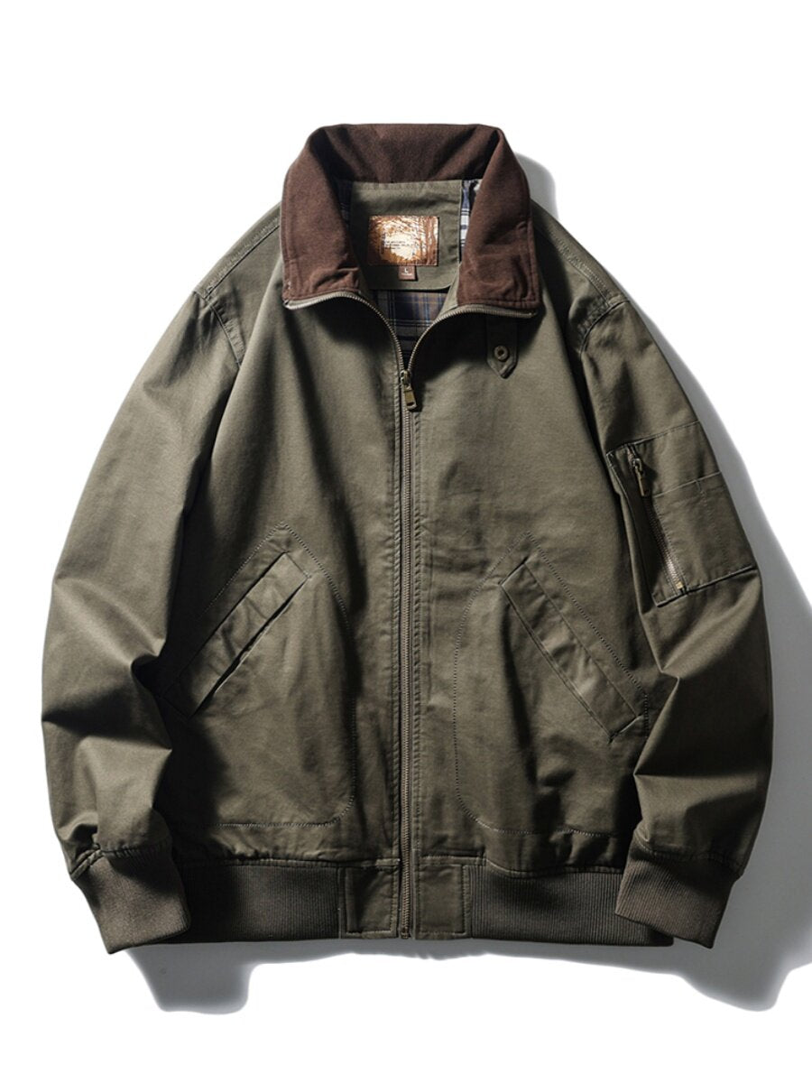 American Vintage Washed Twill Flight Jacket – Oversized Unisex