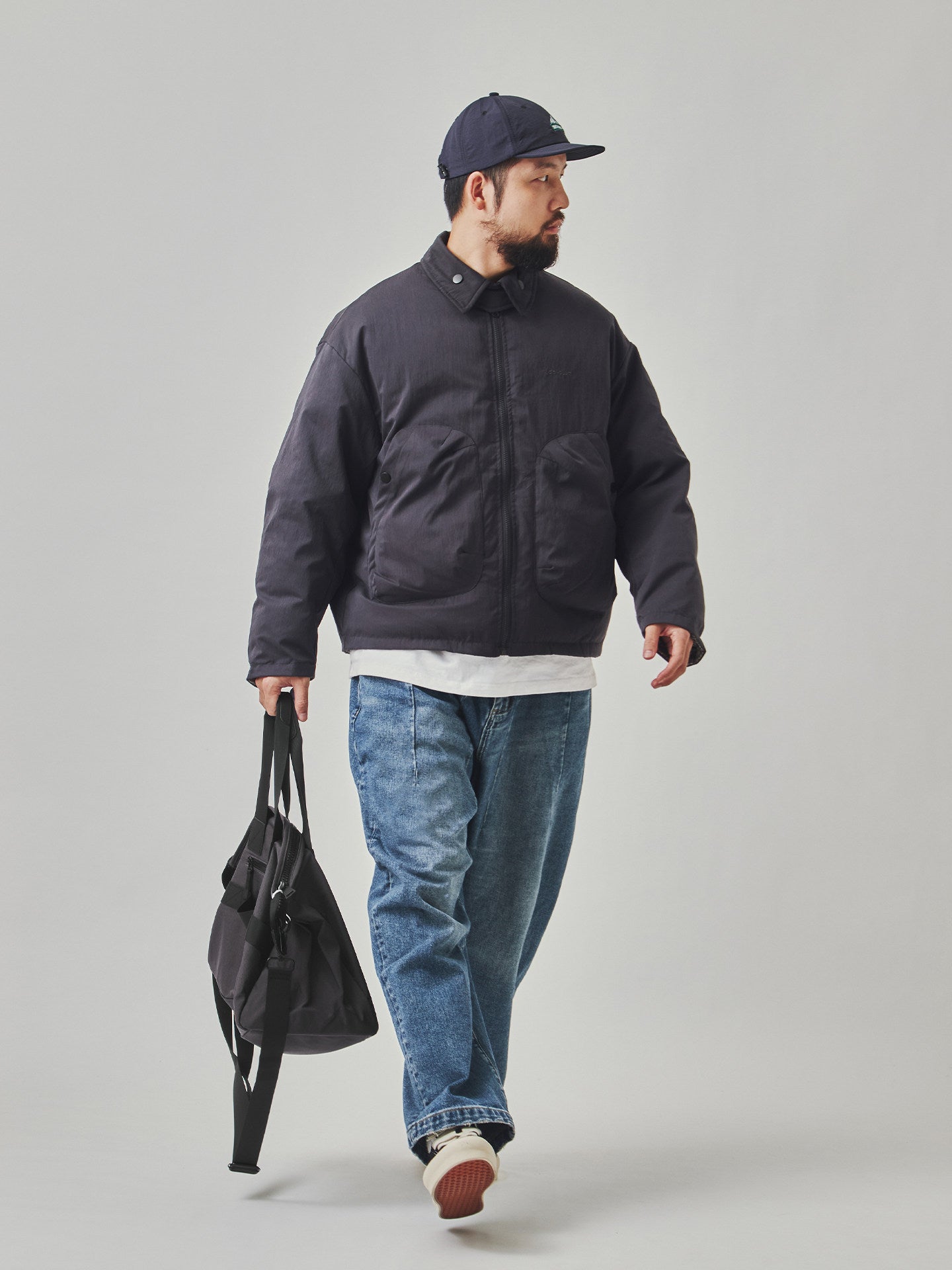 Reversible Plaid Cotton Jacket - Thick Double-Sided Multi-Pocket Coat (Men)