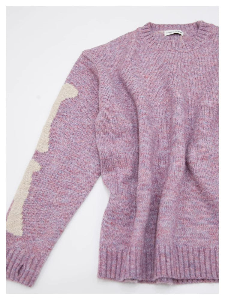 Japanese retro bone knitted sweater pullover