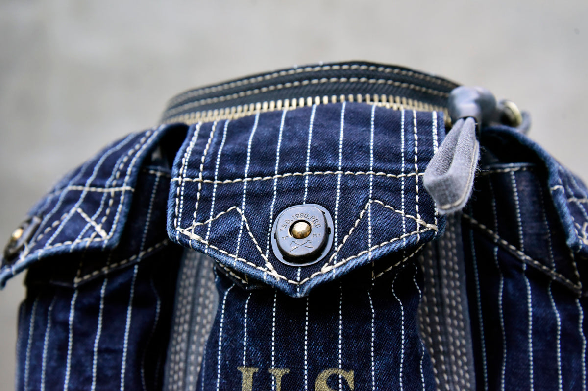 Washed Canvas Distressed Fanny Pack – Vintage 3-Way Chest Crossbody Unisex – Bags | japanese streetwear | vintage workwear | unisex | Yamalinclothes