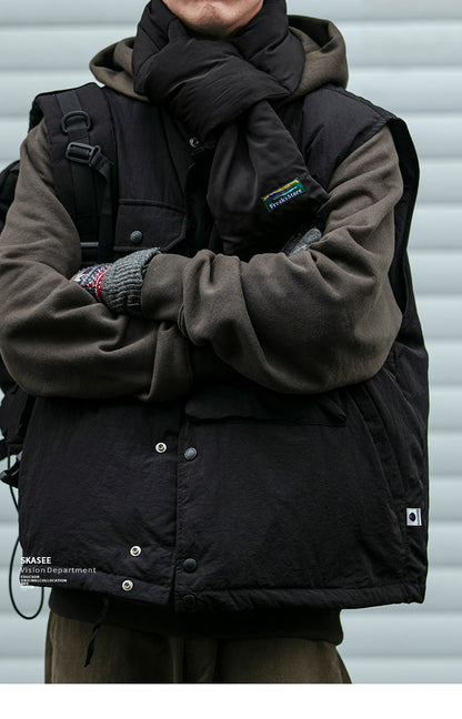 Multi-Pocket 90 Duck Down Vest – Mountain Outdoor Loose Warm Unisex – Vests | japanese streetwear | vintage workwear | unisex | Yamalinclothes