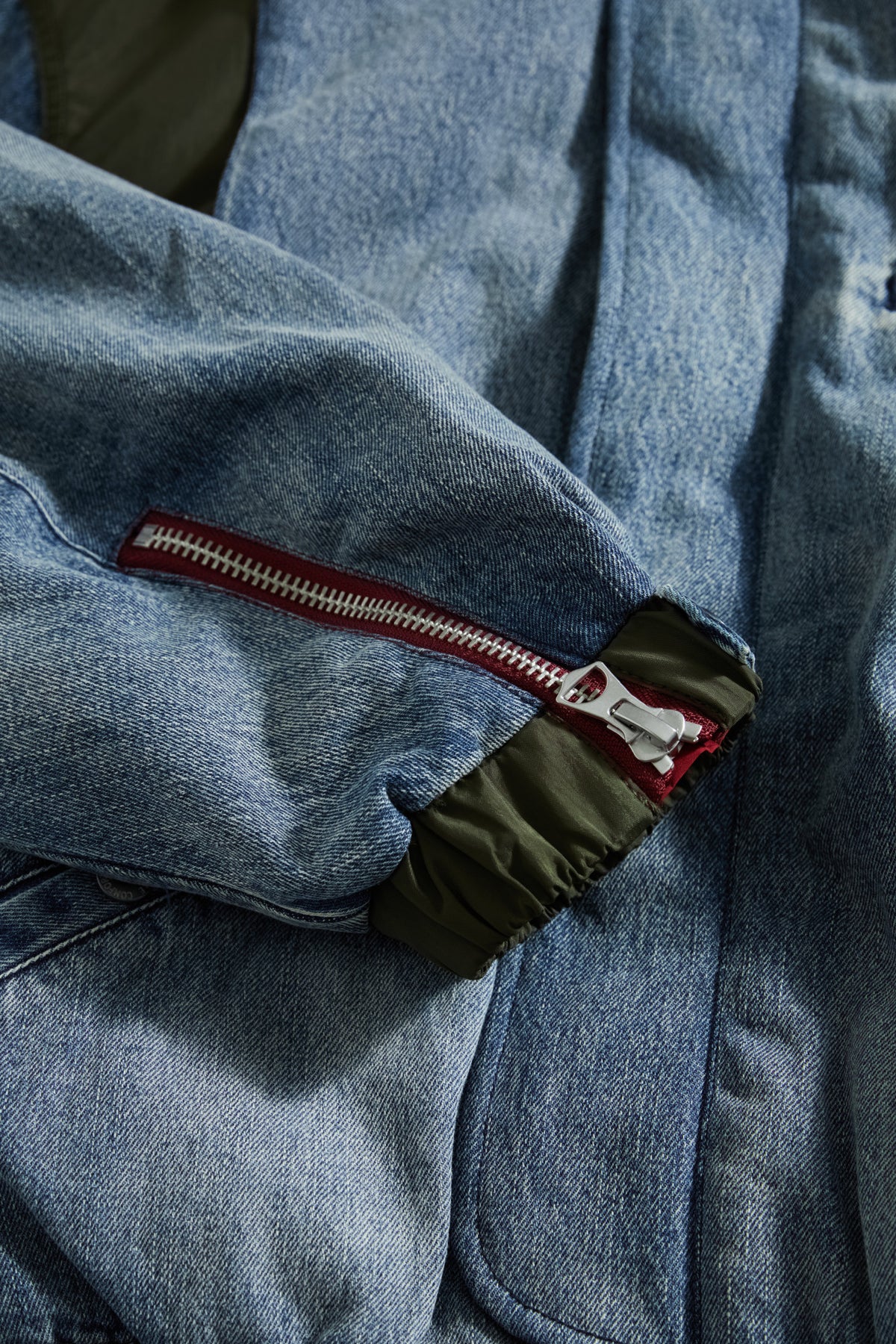 Heavyweight Washed Deconstructed Down Denim Jacket – Oversized Unisex