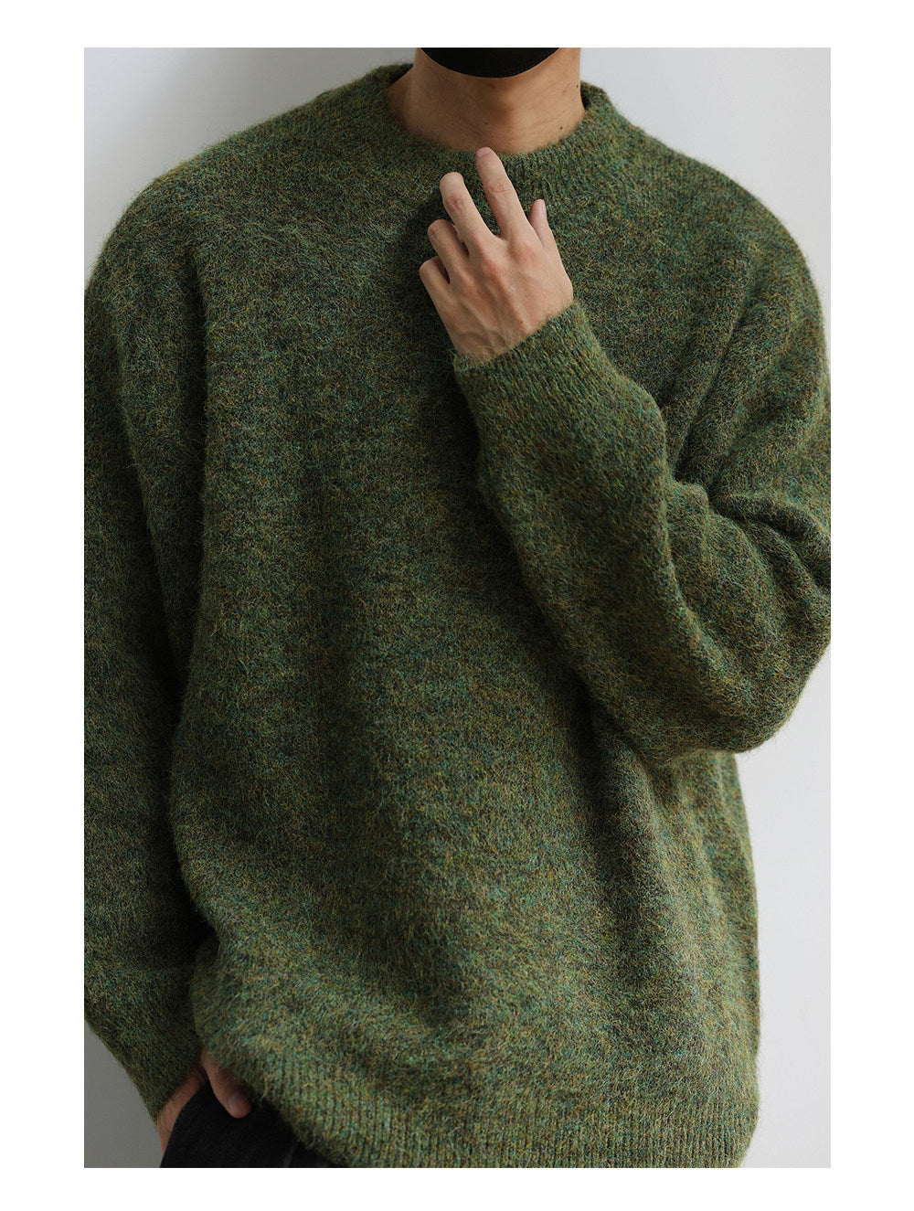 Wool Crew Neck Pullover Sweater – Japanese Warm Loose Unisex