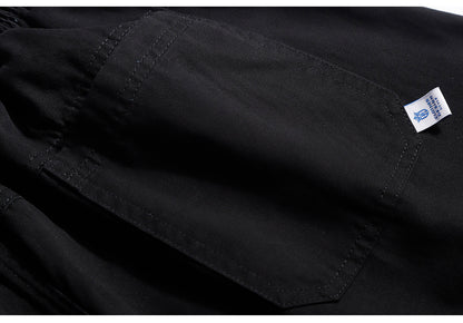 Paratrooper Cargo Pants – Loose Straight Drawstring Casual Trousers Men