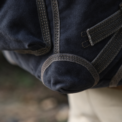 Vintage Canvas Backpack – 20oz Heavyweight Leather Trim