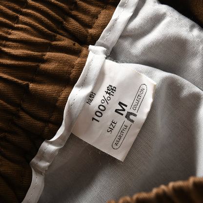Cotton Balloon Pants – Washed Twill & Drawstring Waist | Yamalinclothes