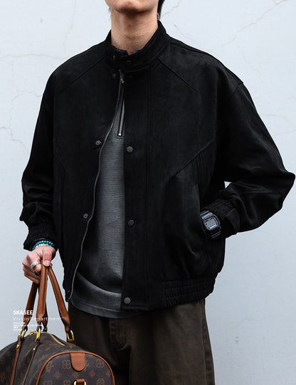 Suede Harrington Jacket – American Vintage Oversized Unisex – Japanese vintage | fall outfits 2026 | fall winter outfits | classy winter outfits | lazy comfy outfits | japanese streetwear | vintage workwear | yamalin clothes | Yamalinclothes