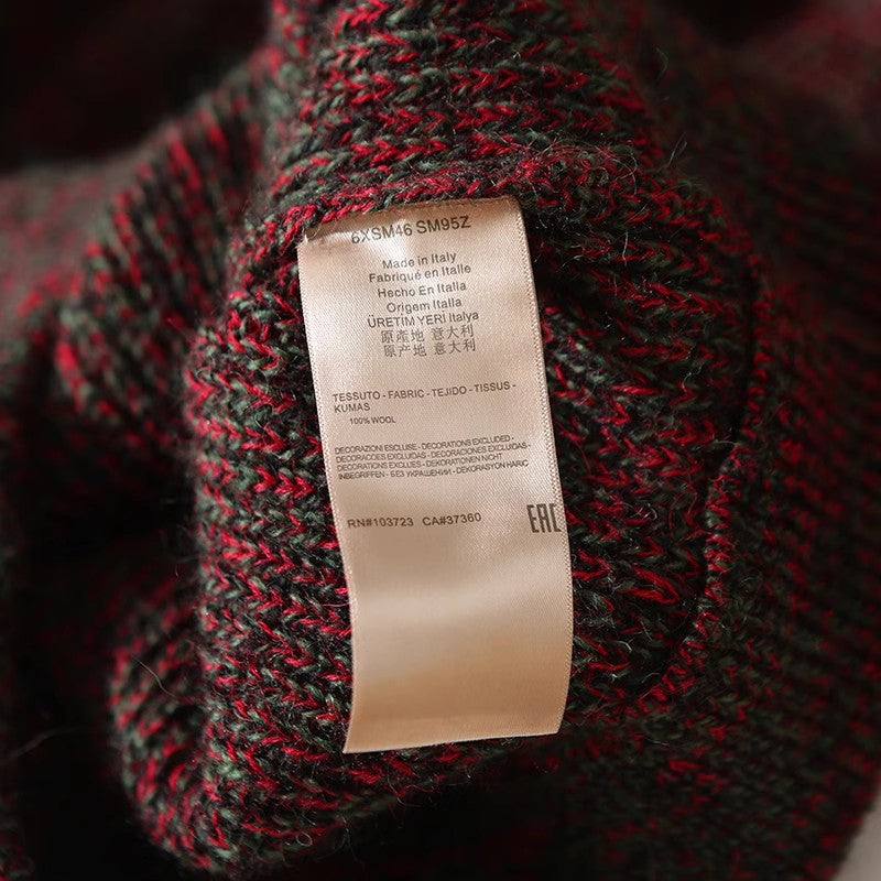 X03 Heavy all wool! Italian single foreign trade men's clothing factory cut label tail goods round neck sweater thickened sweater winter