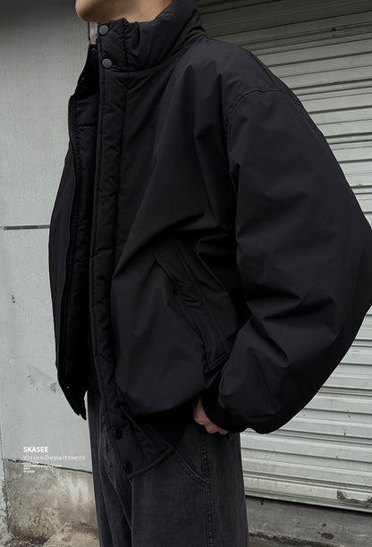 Duck Down Jacket – Stand Collar & Ribbed Hem | Yamalinclothes