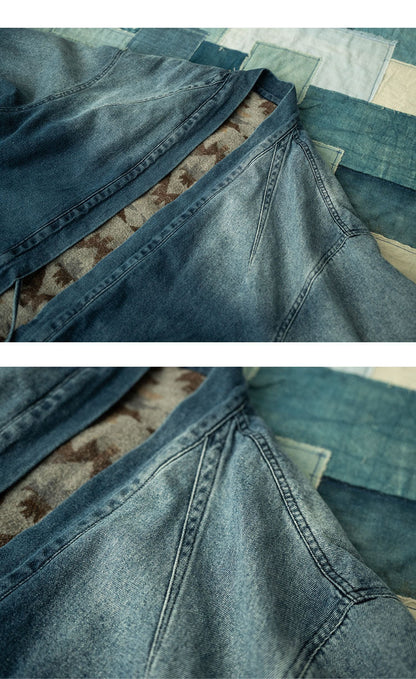 Reversible Denim Jacket – Washed Tie Front | Yamalinclothes