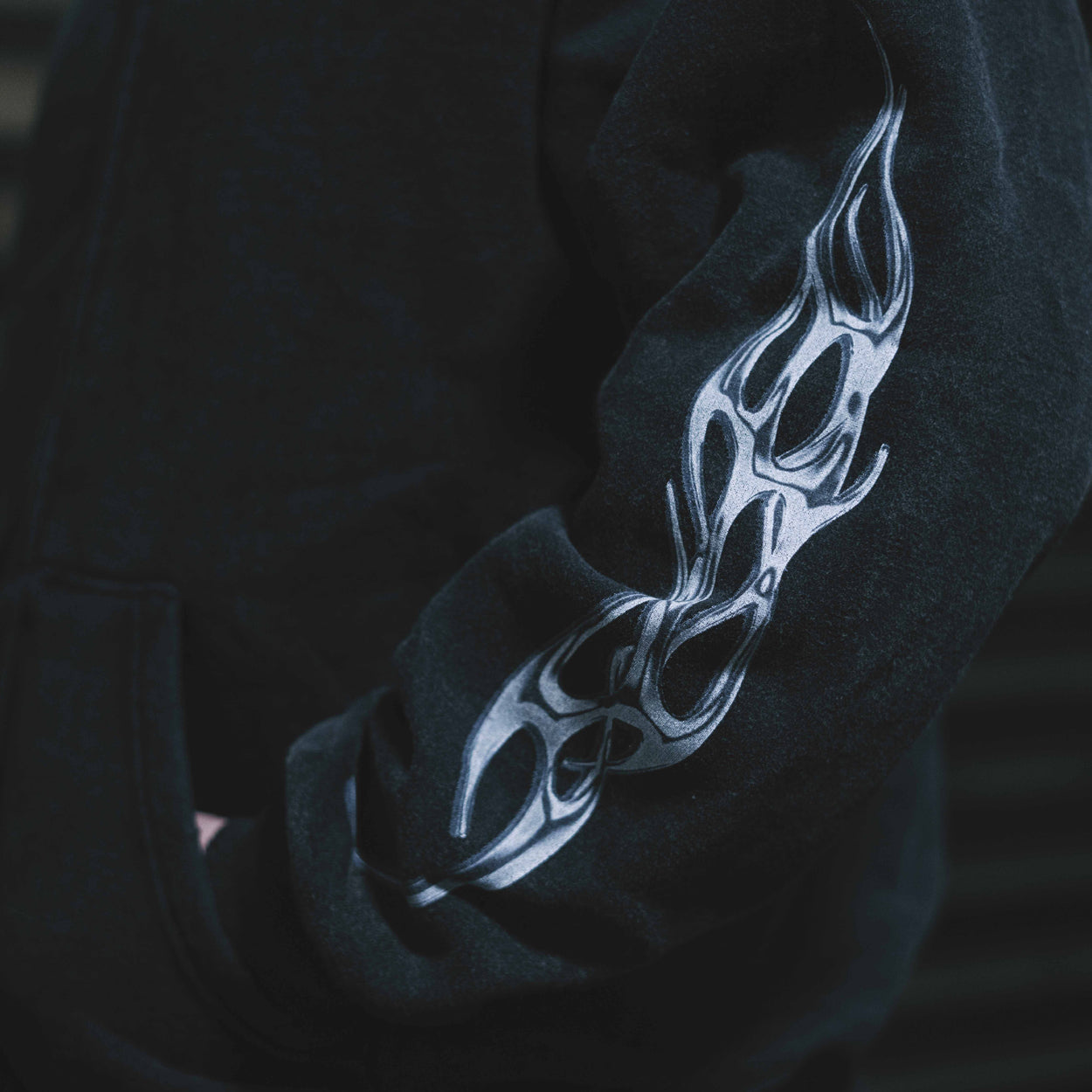 Washed Distressed Cropped Hoodie – Oversized Hip Hop Streetwear Sweatshirt
