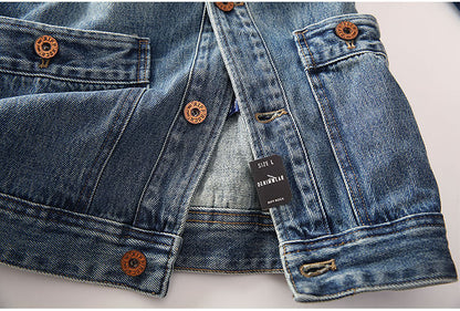 Washed Denim Jacket – Vintage Double Pocket – Coats Jackets | japanese streetwear | vintage workwear | unisex | Yamalinclothes