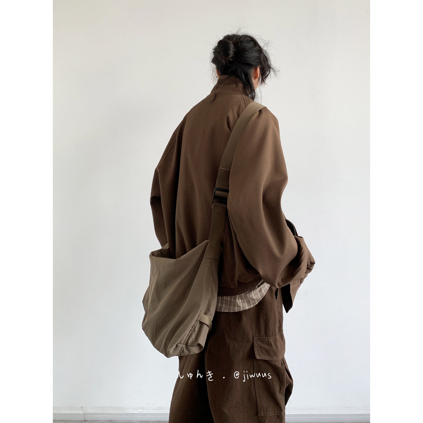 Vintage Stand Collar Cargo Jacket – Unisex Raglan Zip