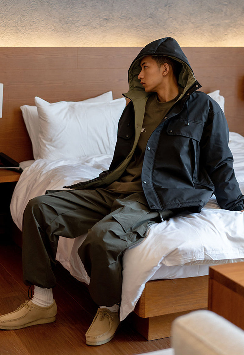 Hooded Padded Jacket – Large Flap Pockets | Yamalinclothes