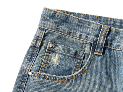 Washed Blue Jeans – Relaxed Straight Leg | Yamalinclothes